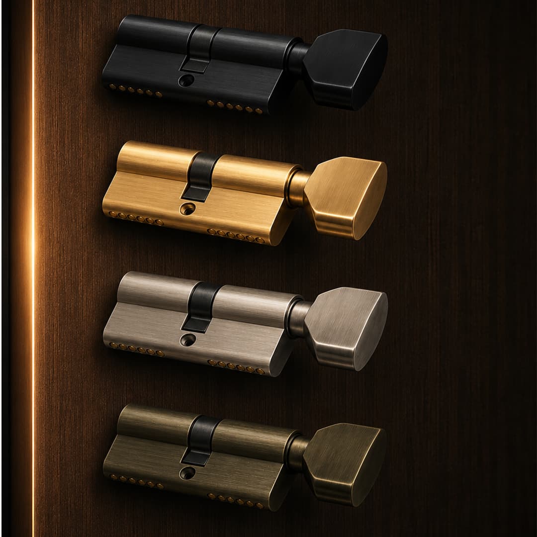 Architectural door cylinder detail